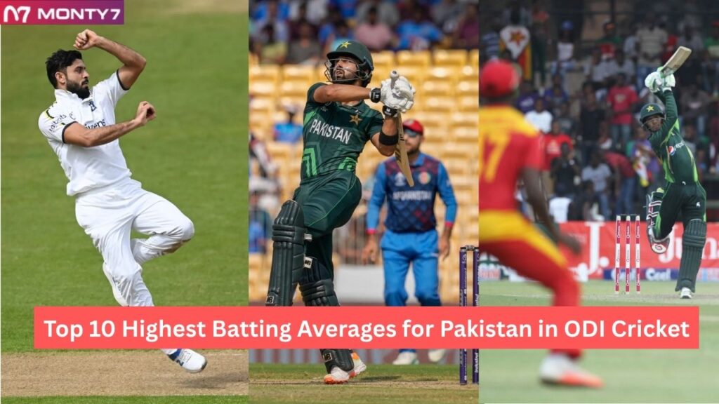 Highest Batting Averages for Pakistan in ODI Cricket
